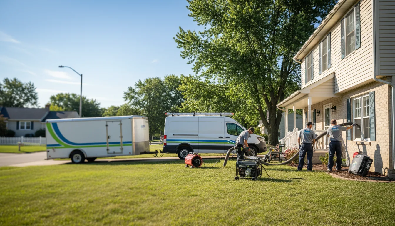 Flooded Basement Restoration And Cleanup With Repair in Powderly, KY near me